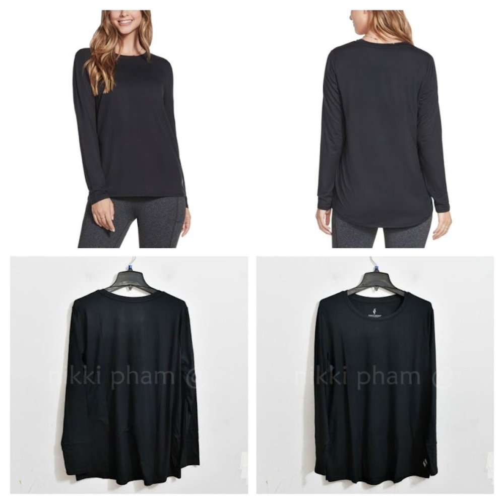 Skechers GoWalk Women’s Active Tunic Long Sleeves Top Shirt in black